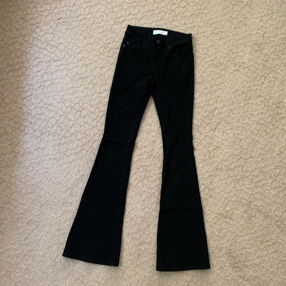 Black flare denim